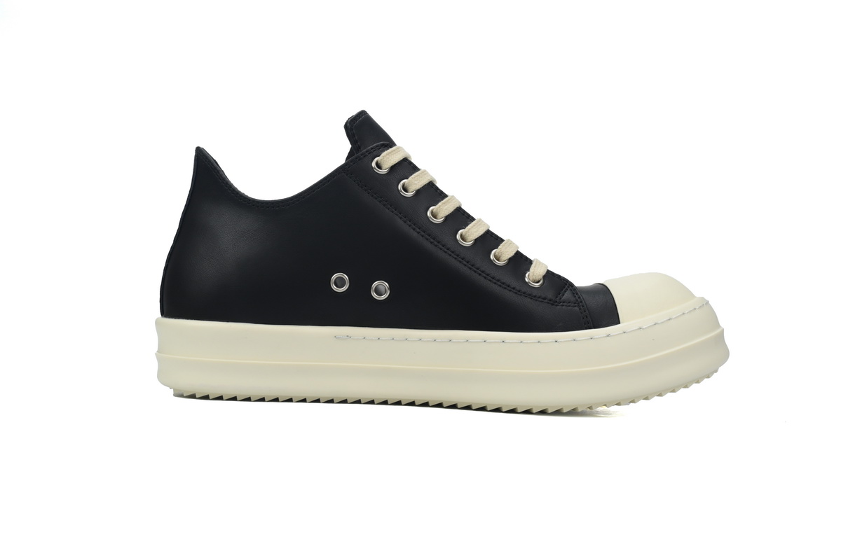 Rick Owens Luxor Low Sneaks Black Cream RU02C7891-911
