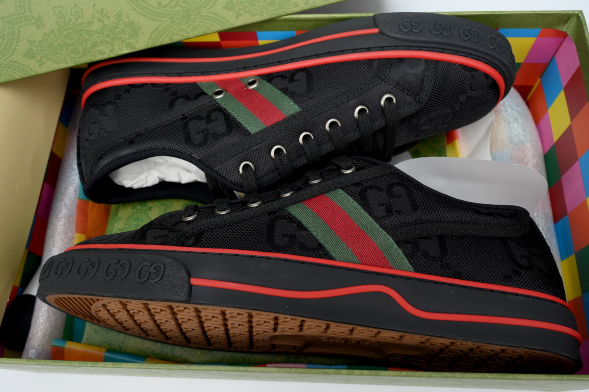 G*u*i off the grid tennis 1977 low econyl black gg green red 628709 h9h70 1072