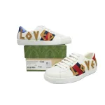 Gucci Ace Embroidered Love (Women's)  505328 DOPE0 9095