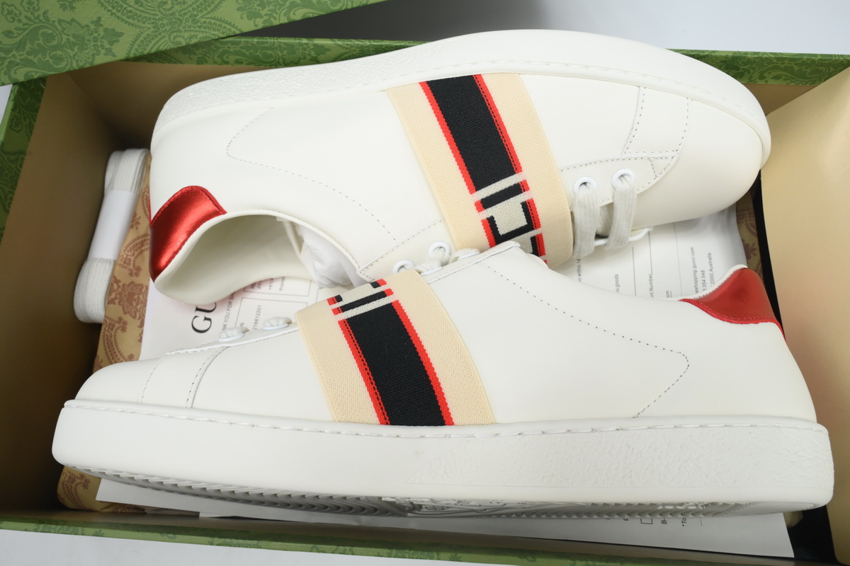 Gucci Ace Stripe Ivory  523469 0FIV0 9091