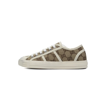 GUCCI Canvas Sneakers Shell Apricot 01