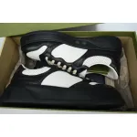 Gucci GG Embossed White Black Leather  669582 AAA4T 1068
