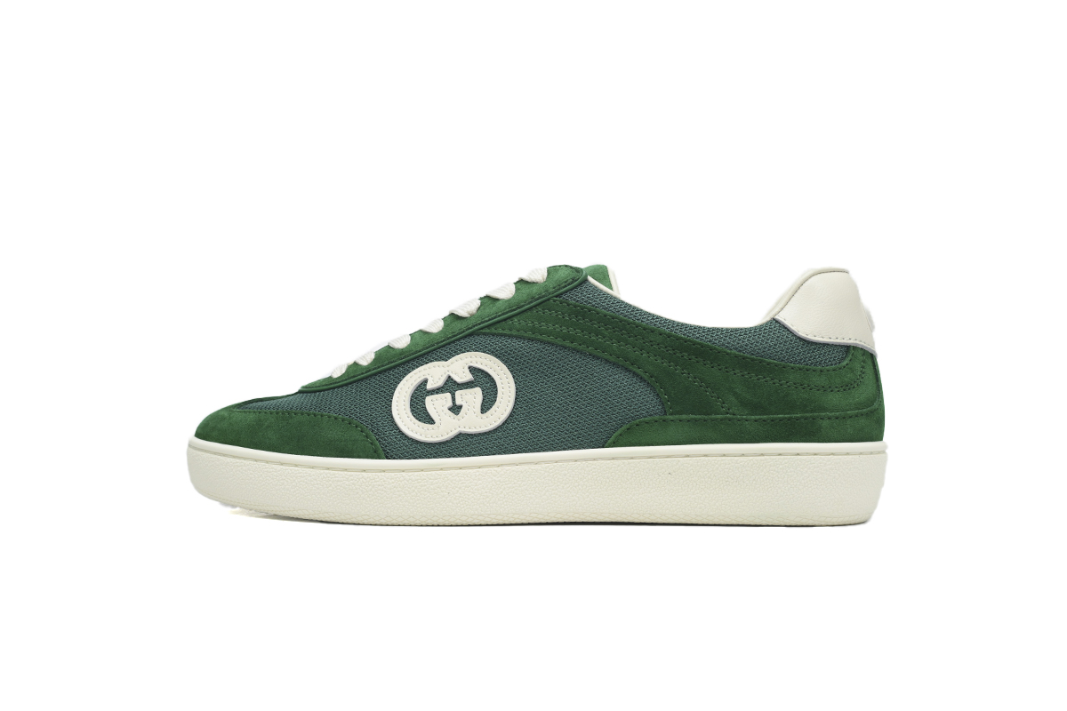 Gucci Interlocking Green Suede