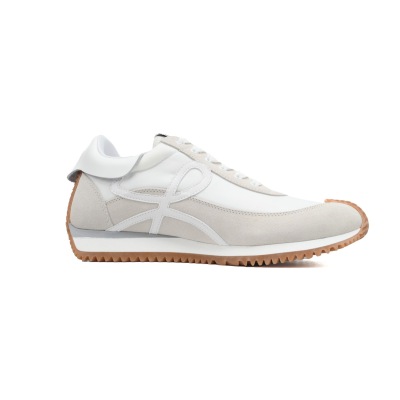 LOEWE Flow Runner White Suede (Women's)  L815282X35 02