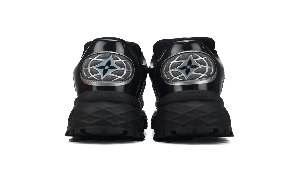 LOUIS VUITTON Discovery Lace Up Black and White Silver  