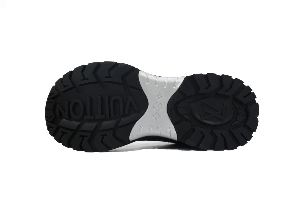 LOUIS VUITTON Discovery Lace Up Black and White Silver  