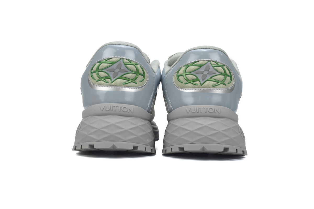 LOUIS VUITTON Discovery Lace Up White Silver Green