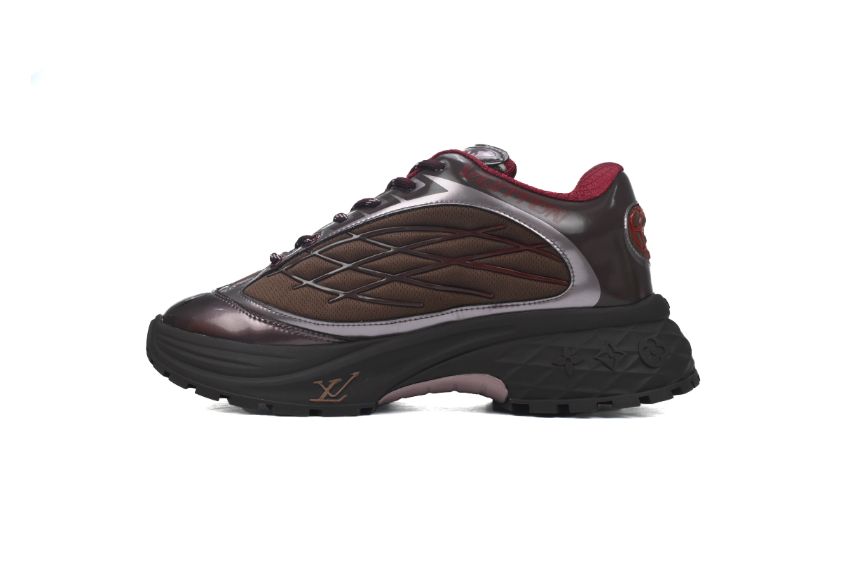 LOUIS VUITTON Discovery Lace Up Wine Red