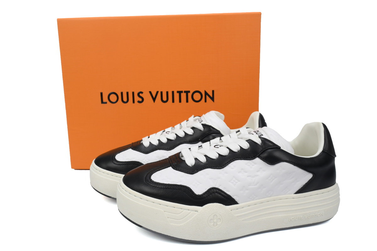 LOUIS VUITTON Groovy Platform Sneaker Black White  1ACL2O 