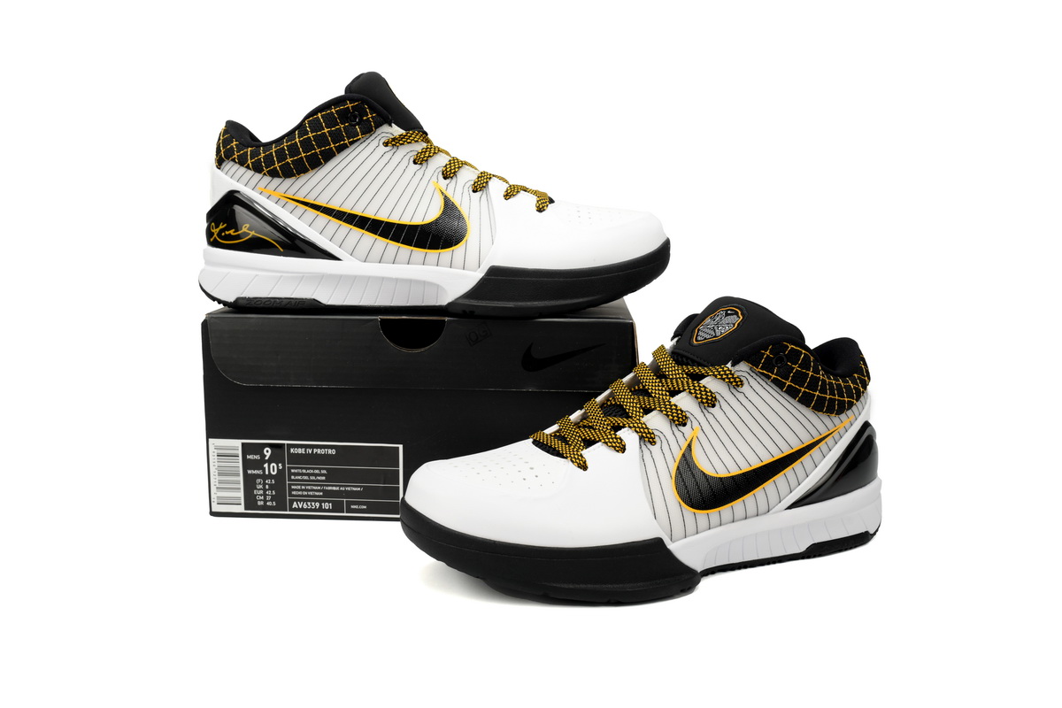 Nike Kobe 4 Protro White Black Del SolAV6339-101