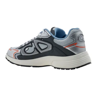 Dior B30 Silver-Tone Deep Grey Trainer   01