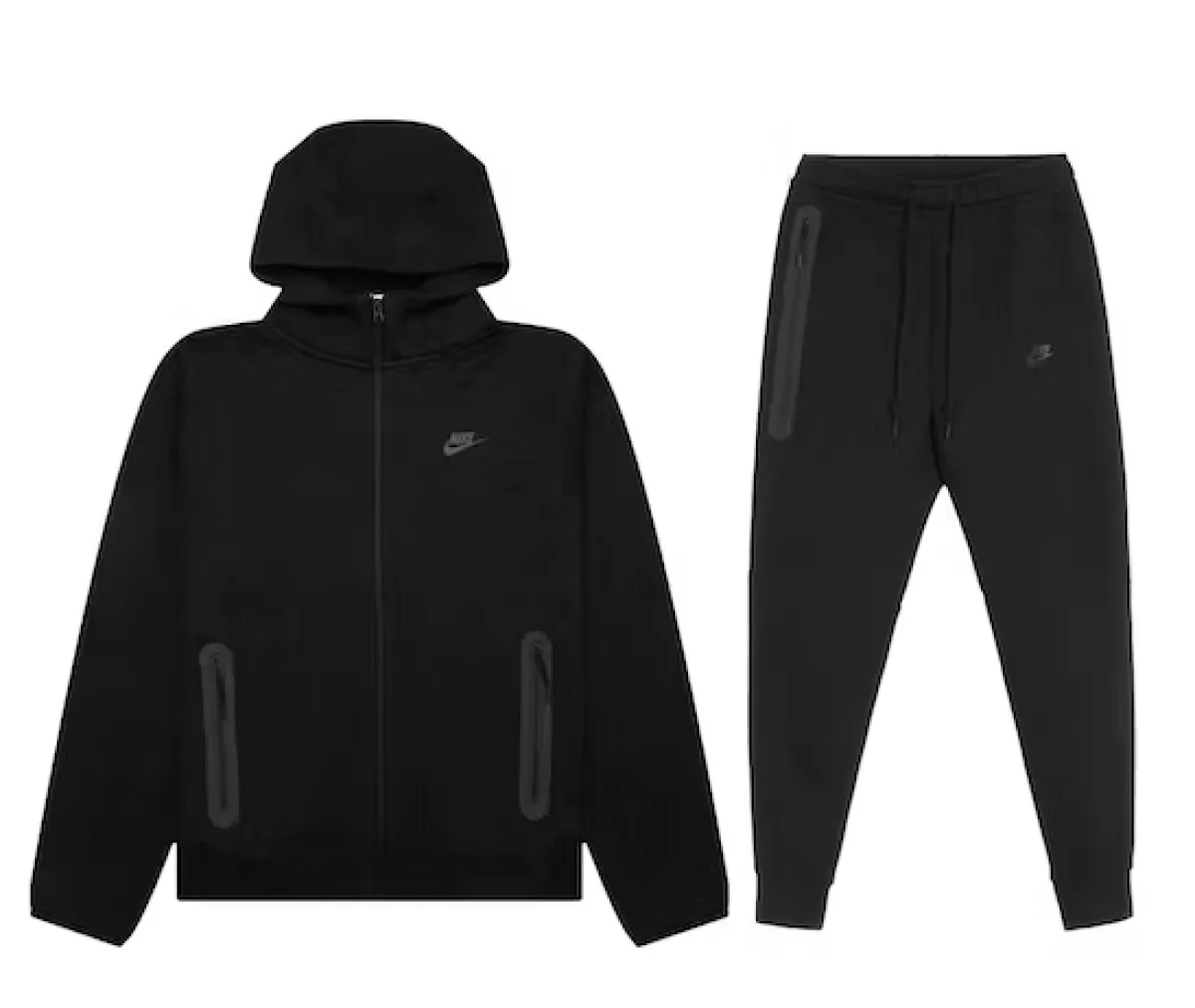 Nike Sportswear Tech Fleece Full-Zip Hoodie & Joggers Set Black/Black