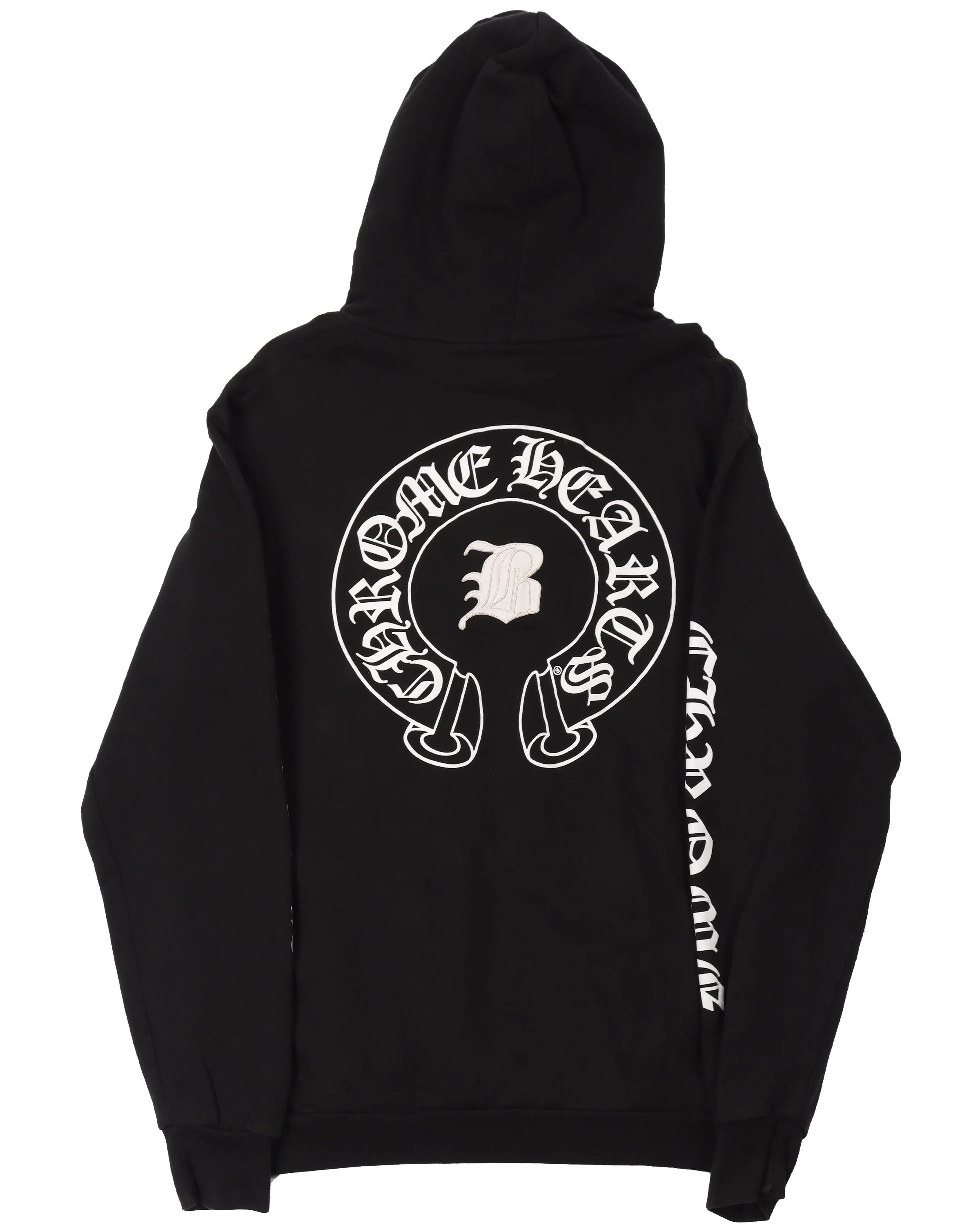 CHROME HEARTS BELLA LEATHER PATCH HOODIE-2