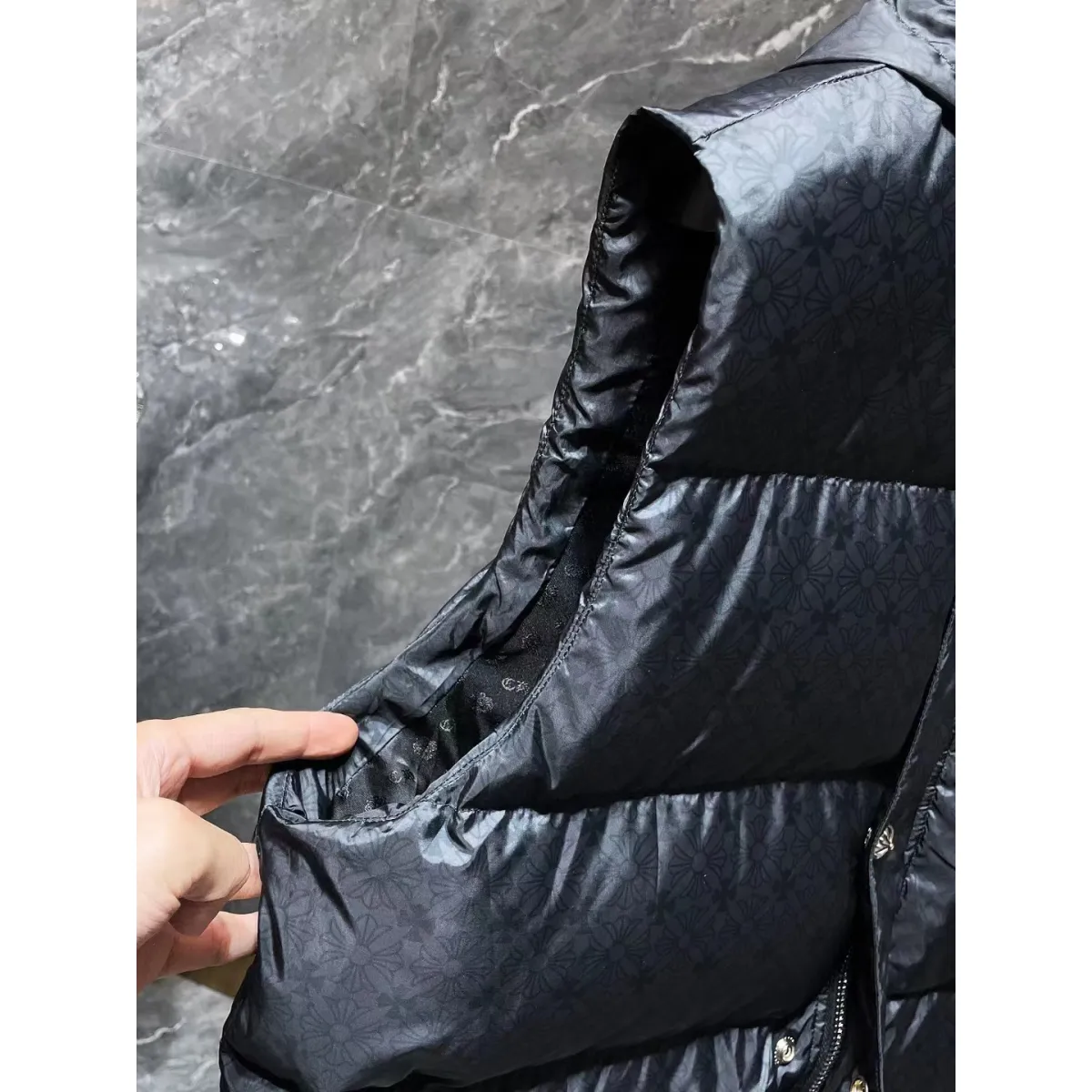 CHROME HEARTS Hooded Down Vest