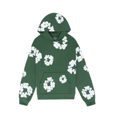 Denim Tears The Cotton Wreath Hoodie Green 01
