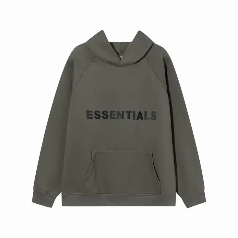  Fear Of God Essentials Pullover Hoodie Applique Logo Green
