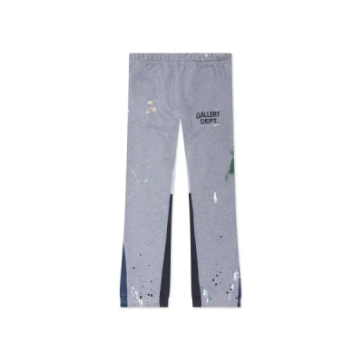  Painted Flare Sweat Pants Heather Grey 01