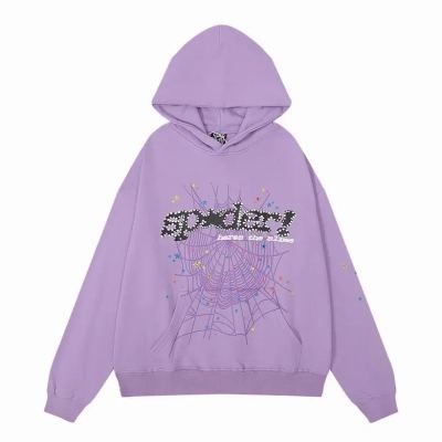 Sp5der Acai Hoodie Purple 01