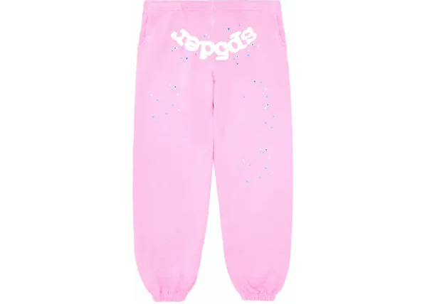 Sp5der light pink tracksuit suit