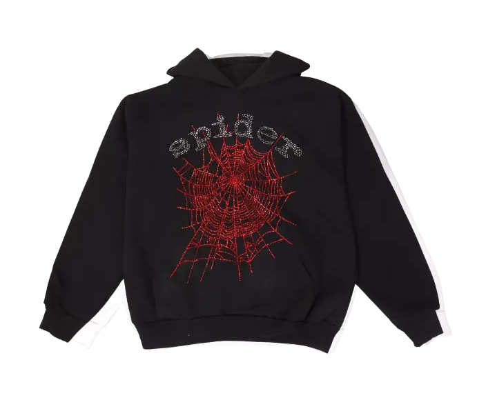 Sp5der OG Rhinestone Hoodie Black 2022