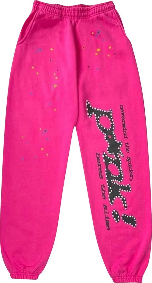 Sp5der pink tracksuit suit