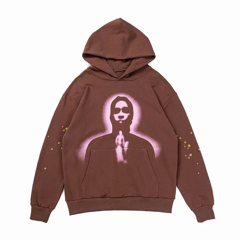 Sp5der Thug Hoodie Angel Brown