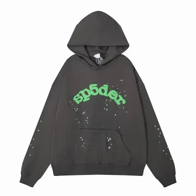 Sp5der Wait Web Hoodie Slate Grey 01