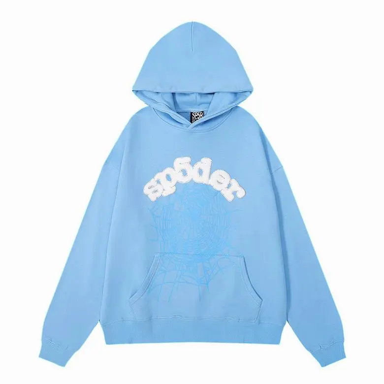 Sp5der Web Hoodie Blue