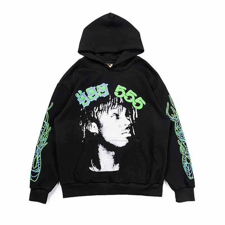 Sp5der X Juice Wrld 999 Hoodie Black