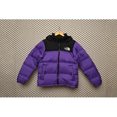 The North Face Splicing White And Pur Ple Down Jacket 01