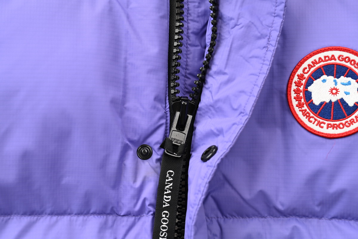 Can*a Go*e outdoor sports down vest navy purple