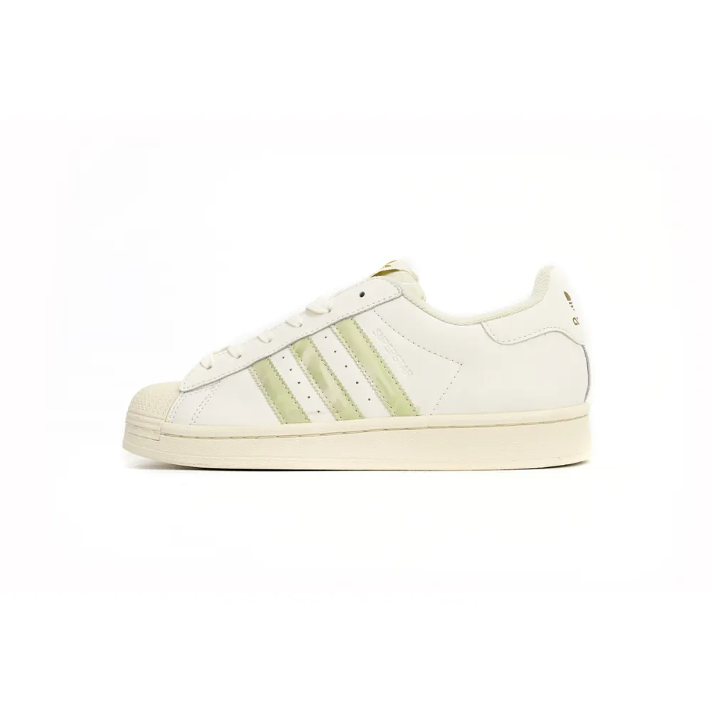adidas Superstar White Black Gold Beige Green HQ6668