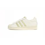 adidas Superstar White Black Gold Beige Green HQ6668