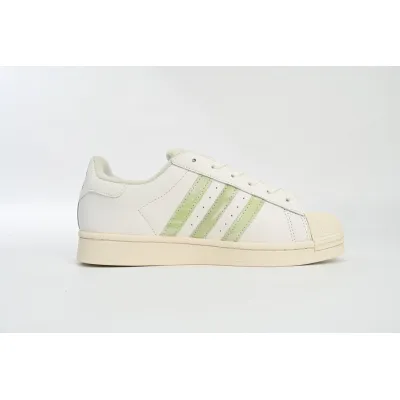 adidas Superstar White Black Gold Beige Green HQ6668 02
