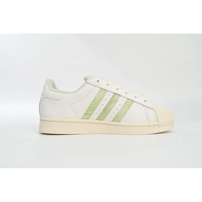 adidas Superstar White Black Gold Beige Green HQ6668