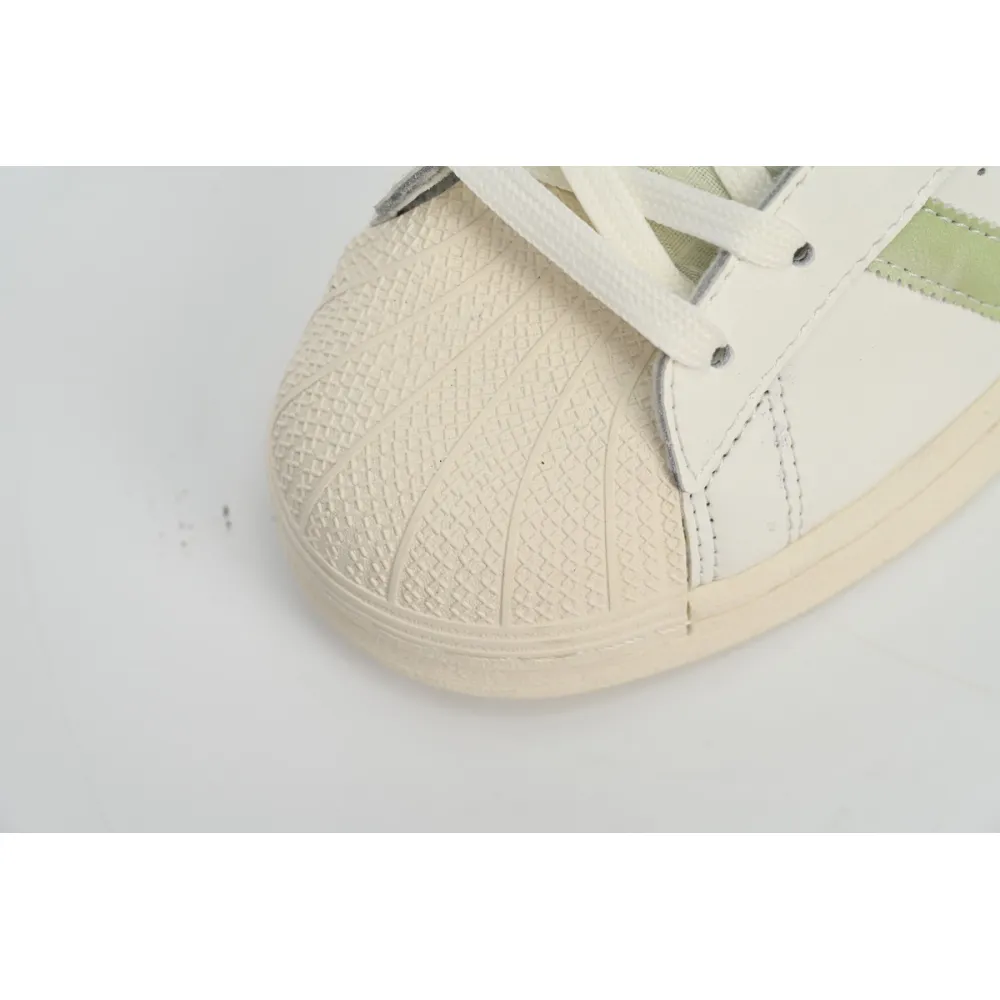 adidas Superstar White Black Gold Beige Green HQ6668