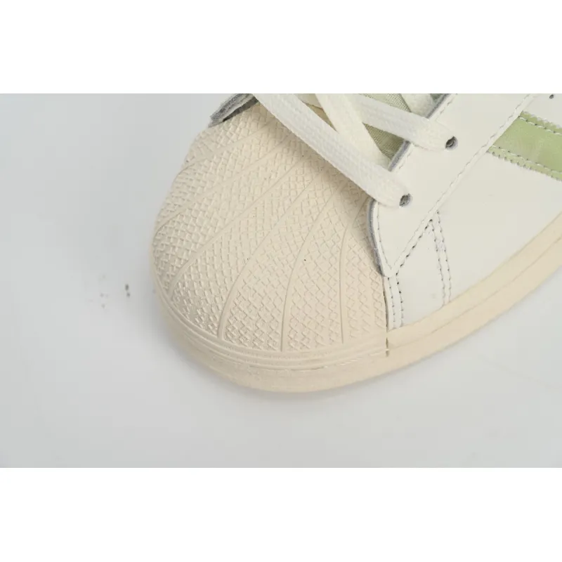 adidas Superstar White Black Gold Beige Green HQ6668