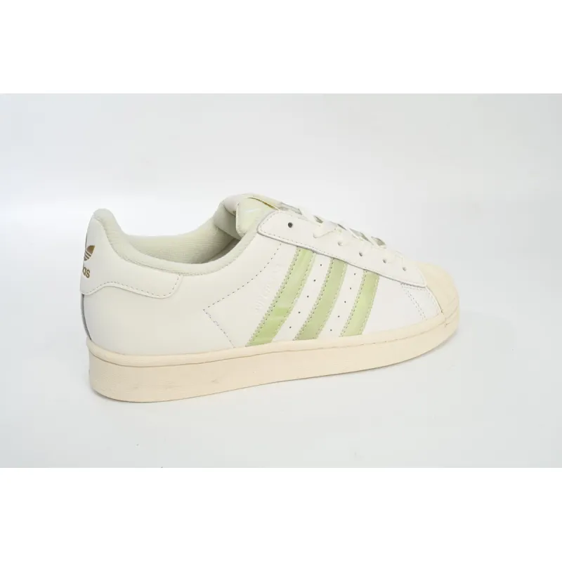 adidas Superstar White Black Gold Beige Green HQ6668