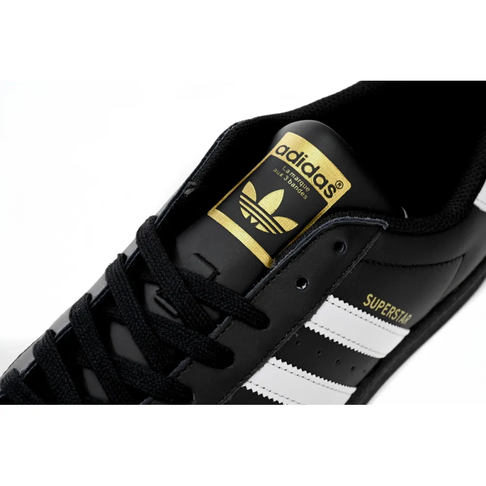 adidas Superstar White Black Gold Black Gold Label EG4959