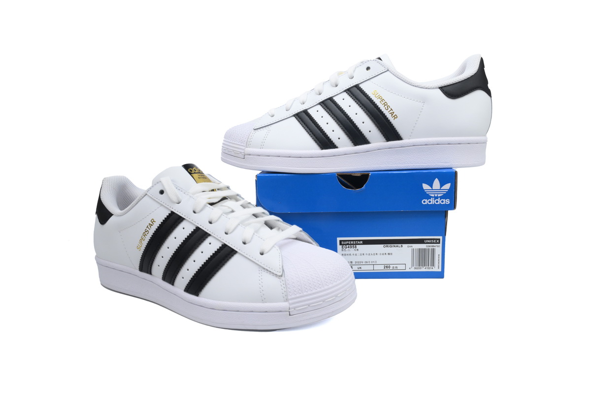 adidas Superstar White Black Gold EG4958