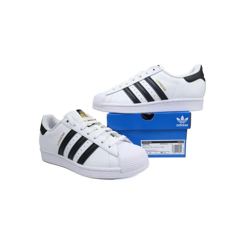adidas Superstar White Black Gold EG4958