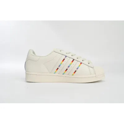 adidas Superstar White Black Gold White Rainbow ID7493 02