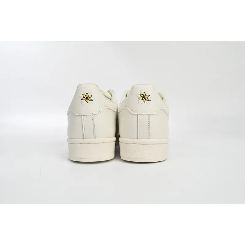 adidas Superstar White Black Gold White Rainbow ID7493