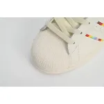 adidas Superstar White Black Gold White Rainbow ID7493