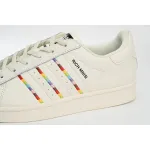 adidas Superstar White Black Gold White Rainbow ID7493