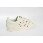 adidas Superstar White Black Gold White Rainbow ID7493