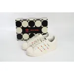 adidas Superstar White Black Gold White Rainbow ID7493