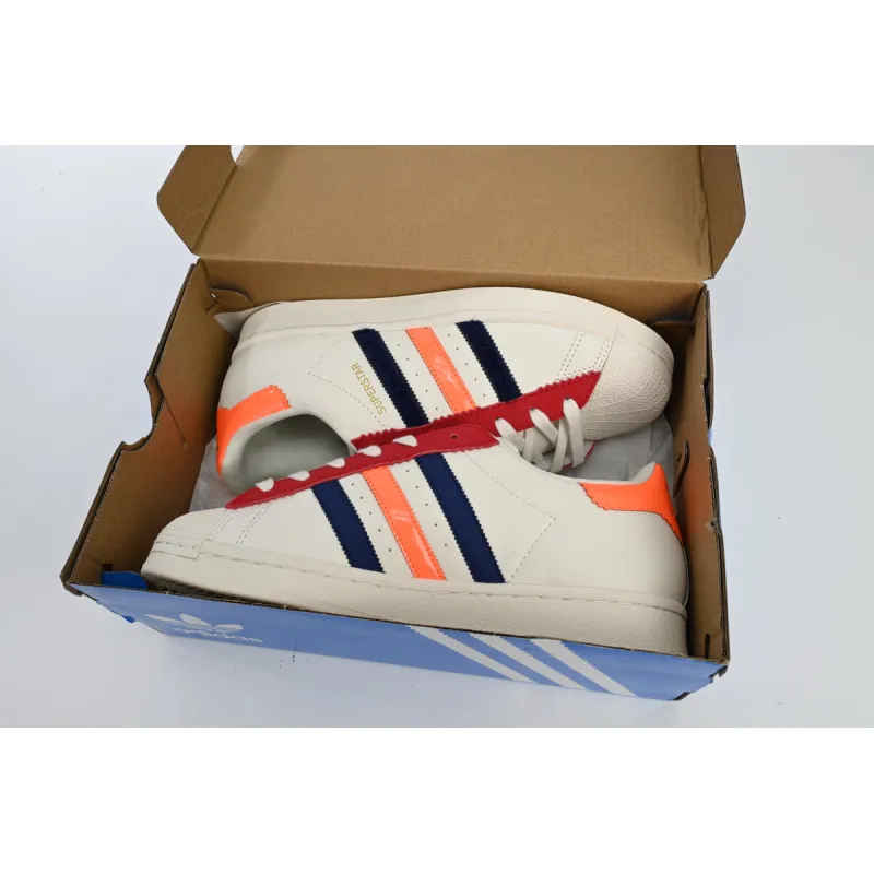 adidas Superstar White Black Gold White Red HQ4403