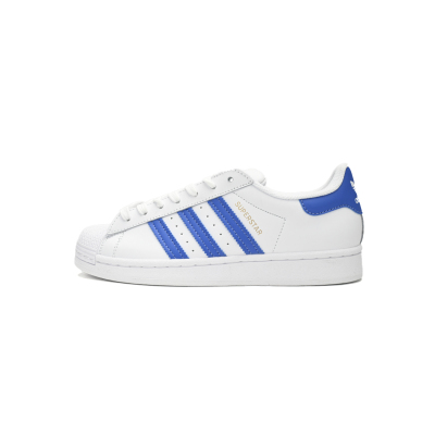 Adidas Superstar White Black Light Blue And White H68093 01