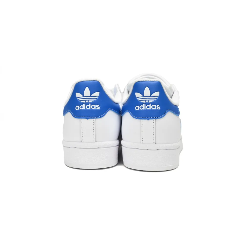 Adidas Superstar White Black Light Blue And White H68093